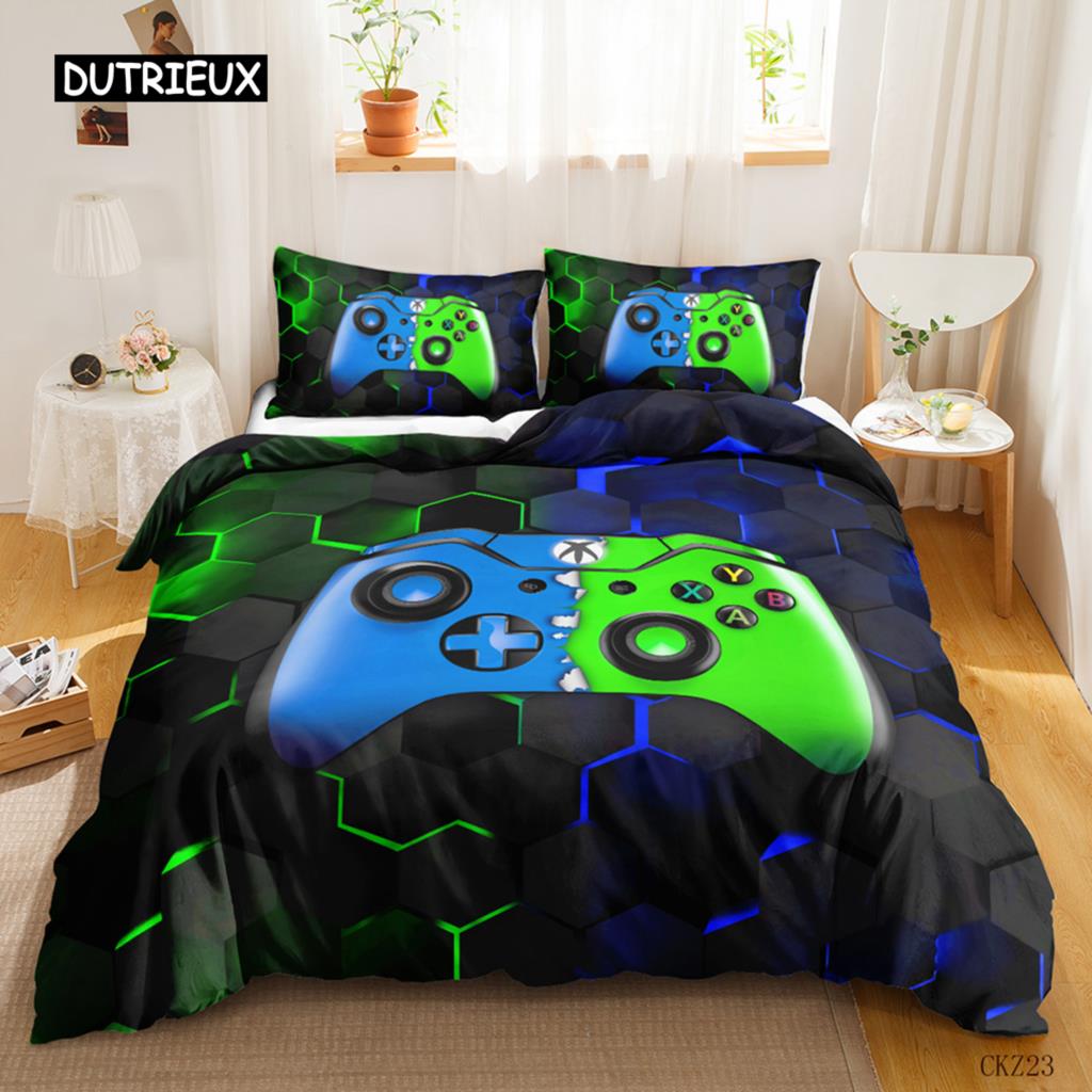 Комплект постельного белья Game Duvet Cover Set Game Contoller для детей, мальчиков, подростков, игровой комплект постельного белья Double Queen King Size из полиэстера