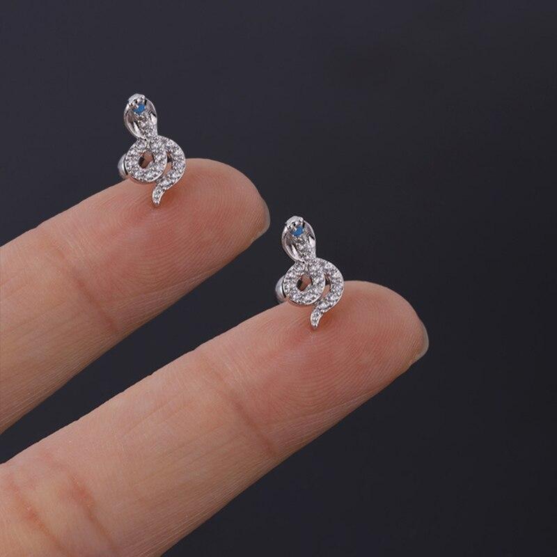 Нержавеющая сталь 316L, пирсинг, губная серьга с цирконием, серьги-гвоздики для козелка, губы, змеиного глаза, крест, спираль, раковина, хрящ, украшения для тела