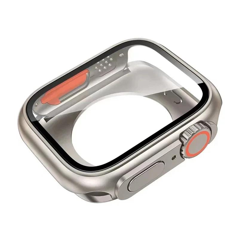 Защитная крышка Ultra для Apple Watch 44 мм, 45 мм, 40 мм, 41 мм, жесткий чехол из поликарбоната, передний и задний бампер для iwatch 9, 8, 7, 6, 5, 4