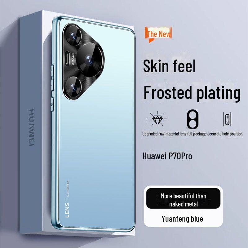 High-end Protective Case for Huawei P40/P50/P60/P70 Pro, Full Frosted Design with Electroplating Finish