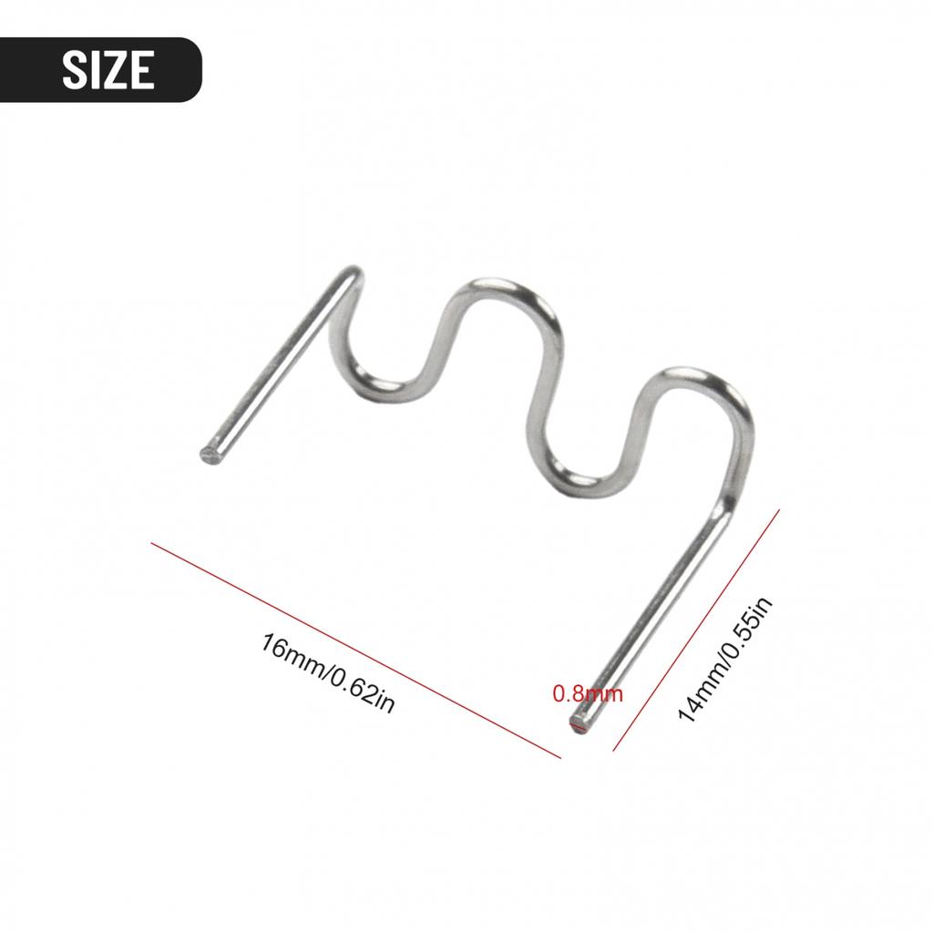 100 шт. Металлические скобы для термостеплера для сварки пластика - размеры 0,6 мм и 0,8 мм