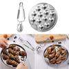 Metal Seafood Utensils Stainlesss Steel Escargots Dish and Tongs Set Snail Bakings Plate with Clamps Kitchenwares