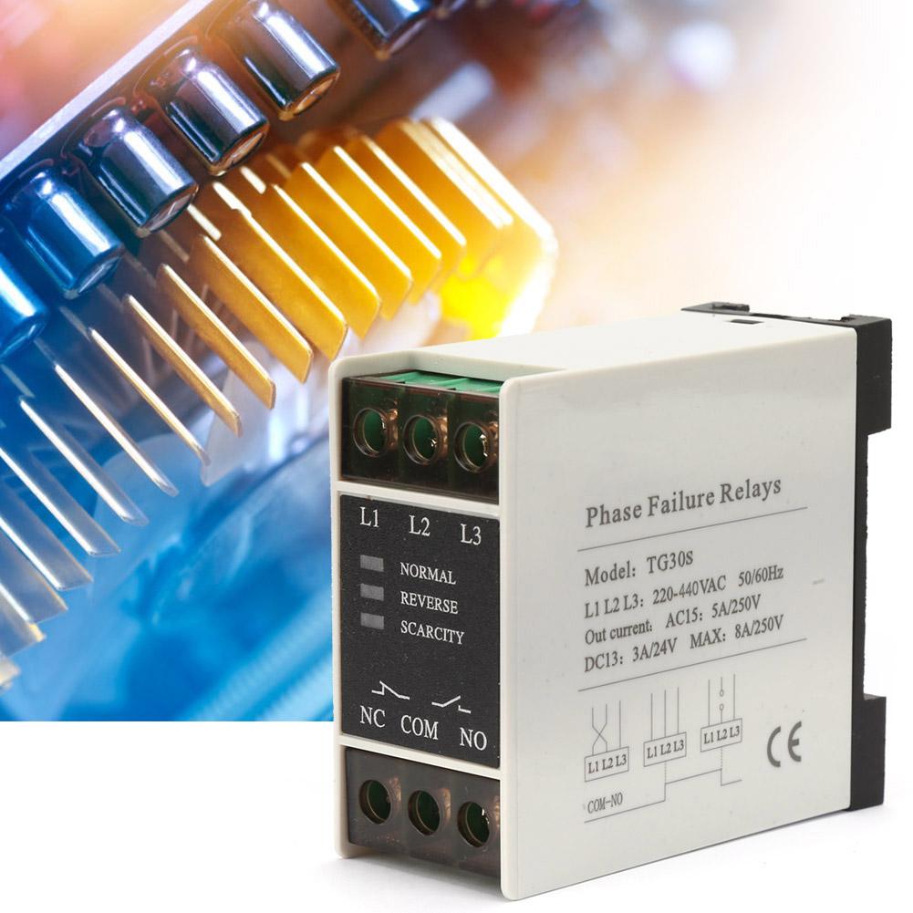 TG30S 220 440В AC Мини 3-фазный реле последовательности фаз Защитное реле фазного напряжения