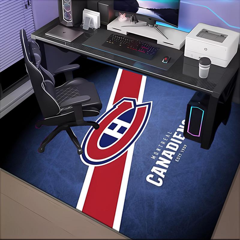Коврик для пола с изображением хоккейной команды Montreal Canadiens для гостиной, игровых комнат, офиса, спальни, офисный коврик для пола, игривый дизайн, рождественские подарки для фанатов