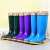 High Tube Rain Shoes Women's Long Tube Adult Water Shoes Wear-resistant Rain Boots Non-slip Water Boots Overshoes Car Wash Work Rubber Shoes