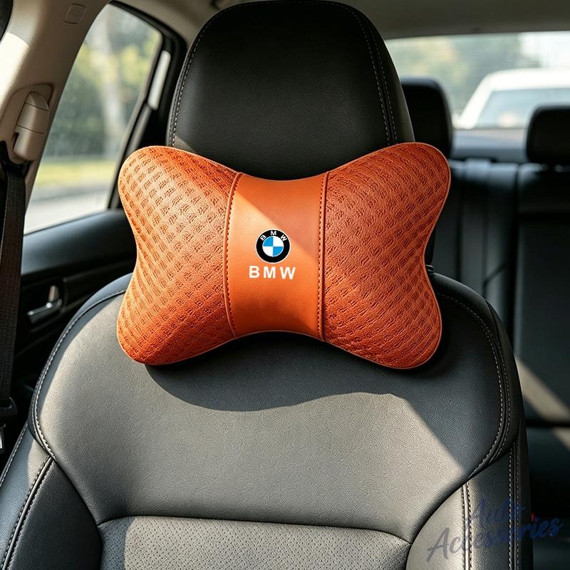1PC Car Seat Neck Pillow Headrest Rest Support Pad Accessories For BMW 1 3 5 7 Series X1 X3 X5 F10 F15 F16 F20 M3 M4 E34 Sticker DNPQY1