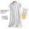 Plus Size Summer Women Nightdress Short Sleeve Cute Cartoon Sleepwear Sweet O Neck Nightgowns Pyjamas Lady's Cotton Sleepdress