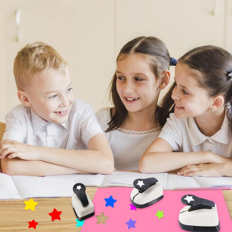 Портативный перфоратор для крафт-бумаги в форме звезды, канцелярские товары, экономичная перфорационная машина