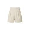 Elastic Waist Breathable Sport Casual Shorts Women Bottoms Coconut-Milk FN2168-104