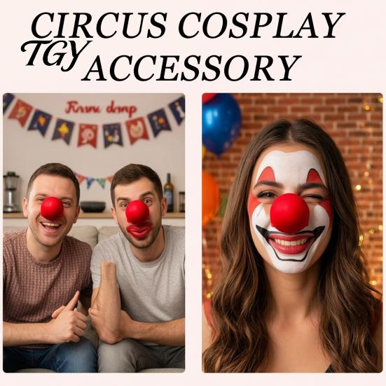 Clown Nose Prop Red Nose, Soft Fake for Adults Halloween Party Supplies Kids, Cosplay Costume Accessories, Masquerade Parent Child Game Props