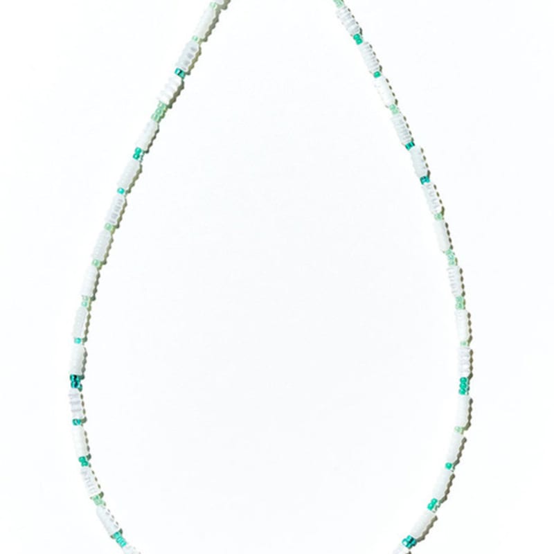 niroserendipity WHiTE & MiNT DRiZZLE NECKLACE #125