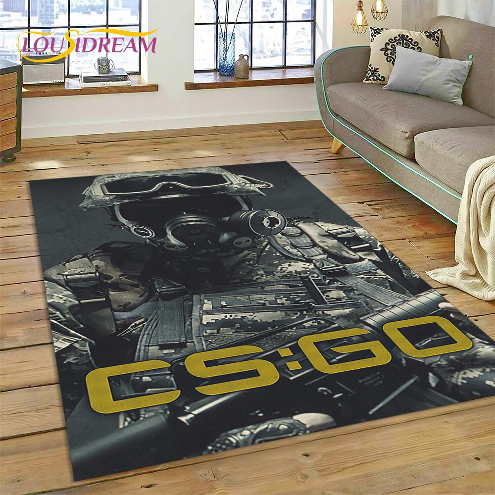 CS GO, Counter Strike Игра Геймер HD Ковер Ковер для Гостиной Спальни Декор, Напольный Коврик Нескользящий Декор для Дивана Прихожая Подарок
