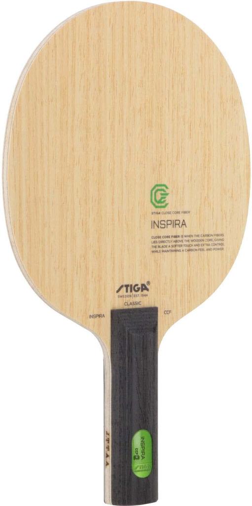 STIGA Inspira CCF STR Table Tennis Racket Shakehand 5 Wood 2 Inner Carbon Blade 6.3mm 88g Control 45 Speed 144 JTTA Approved