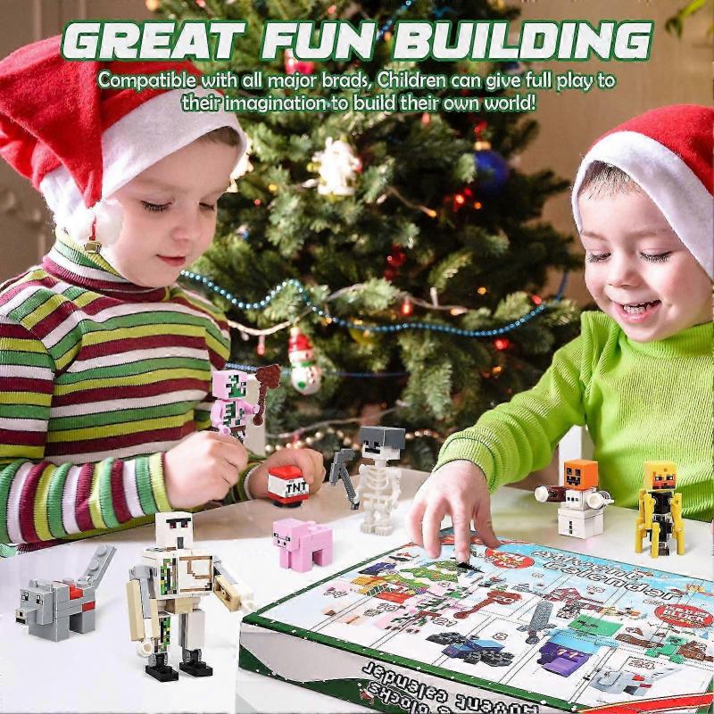 Countdown Calendar with 29 Toy Figure Building Blocks - Boys Advent Calendar Gift New Arrival