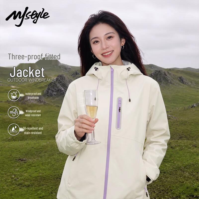 Женская куртка Softshell MJ STYLE с цветовыми блоками для активного отдыха и туризма