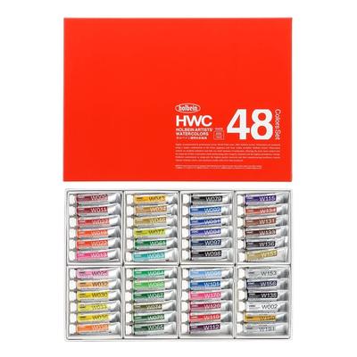 Прозрачная акварельная краска Holbein W409 5 мл 48 цветов набор 3409