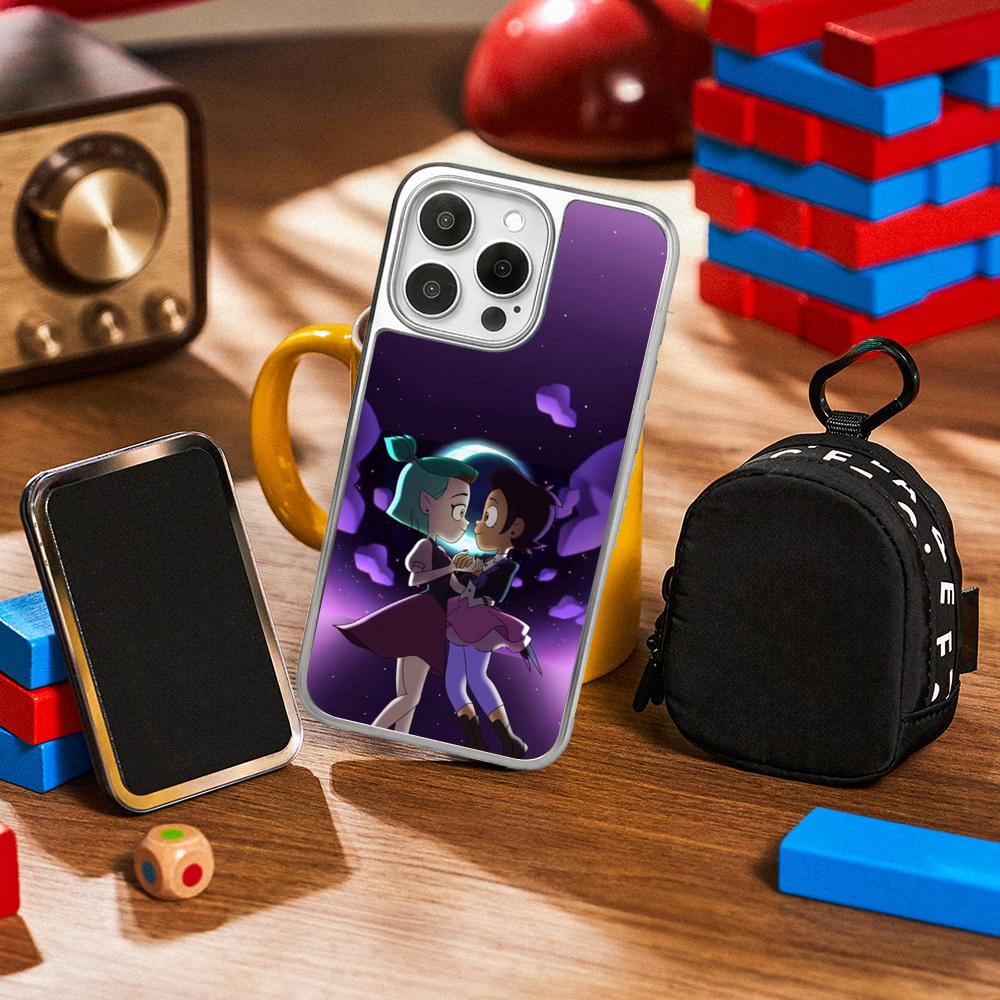 Super Hot The Owl Houses cartoon Phone Case for iPhone 16 15 14 13 12 11 Pro Max Sheepskin Silver-edged protective case