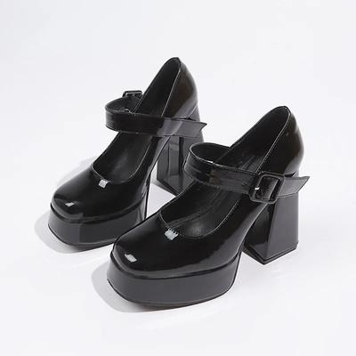 Женские ботильоны на высоком каблуке, осенний дизайн, туфли на платформе с чувством темперамента, квадратная головка, сексуальные кожаные ботинки в стиле колледжа