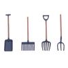 4Pcs 1:12 Dollhouse Miniature Gardening Tools Shovel Rake Hoes Model Farm Decor Toy Doll House Accessories
