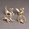 Brass China's Four Great Beasts Statue Mascot Feng Shui Antique Miniatures Figurines Home Decoration Ornaments Bronze Collection