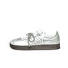 Adidas VL COURT 2.0 Shopping Bag, Trendy Silver Steps Lightweight And Breathable Low top Skateboard Shoes Unisex Silver ID6015(Team1031-)