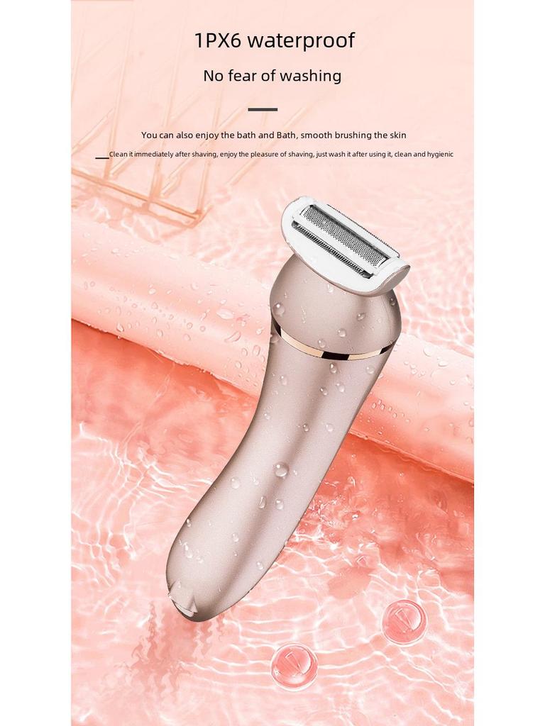 Женский электрический водосмываемый эпилятор и бритва, универсальное устройство 2 в 1 для домашнего использования