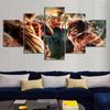 No Framed Canvas 5Pcs Attack On Titan Eren Yeager Shingeki No Kyojin Wall Art Posters Pictures Paintings Home Decor Living Room
