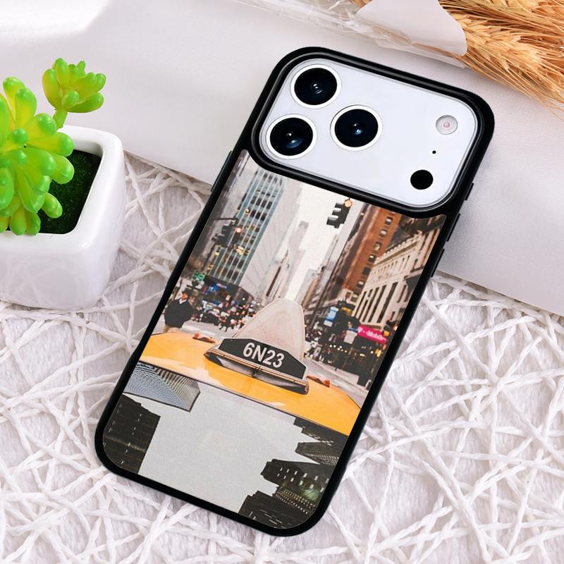 Ударопрочный чехол для телефона NYC Yellow Taxi Cabs для iPhone 17 Air 16e 15 11 12 14 13 Pro Max Cover Coque