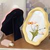 Cloud Shape Makeup Mirror Irregular Cosmetic Desk Mirror with Bracket Vanity Decor Student Dormitory Bedroom Desktop Mirrors