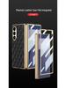 Роскошный кожаный чехол Samsung ZFold7 с ромбовидной текстурой и встроенной защитной пленкой для экрана