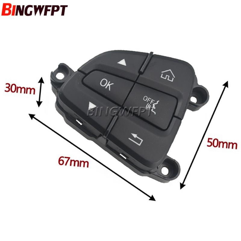1pair Black/Moka Color Steering Wheel Control Switch Buttons For BENZ C GLC Class W205 W253 A0999050200 A0999050300