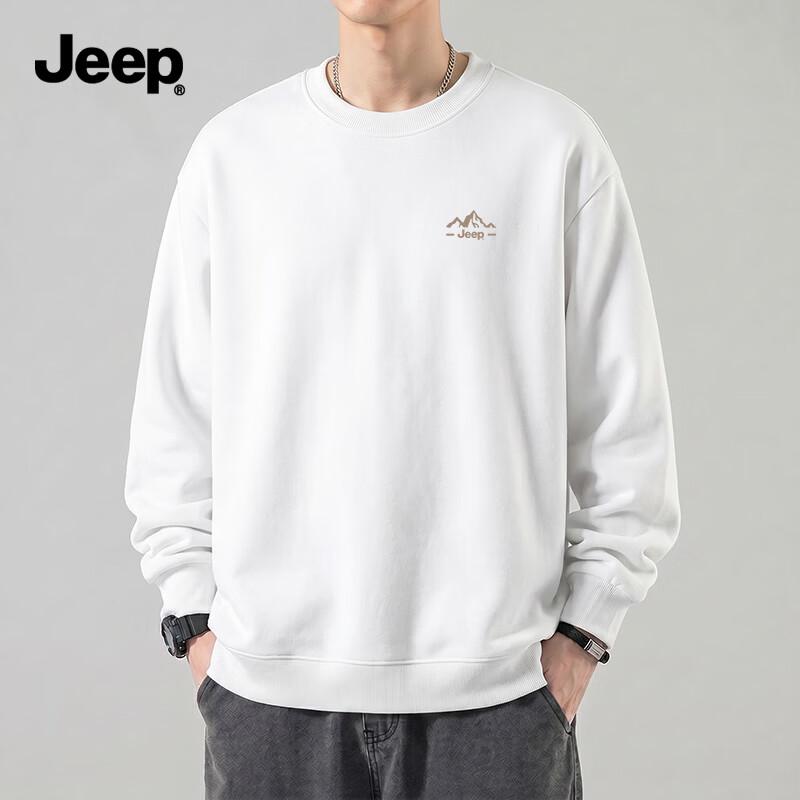 Jeep Мужской свитер с круглым вырезом, плотный