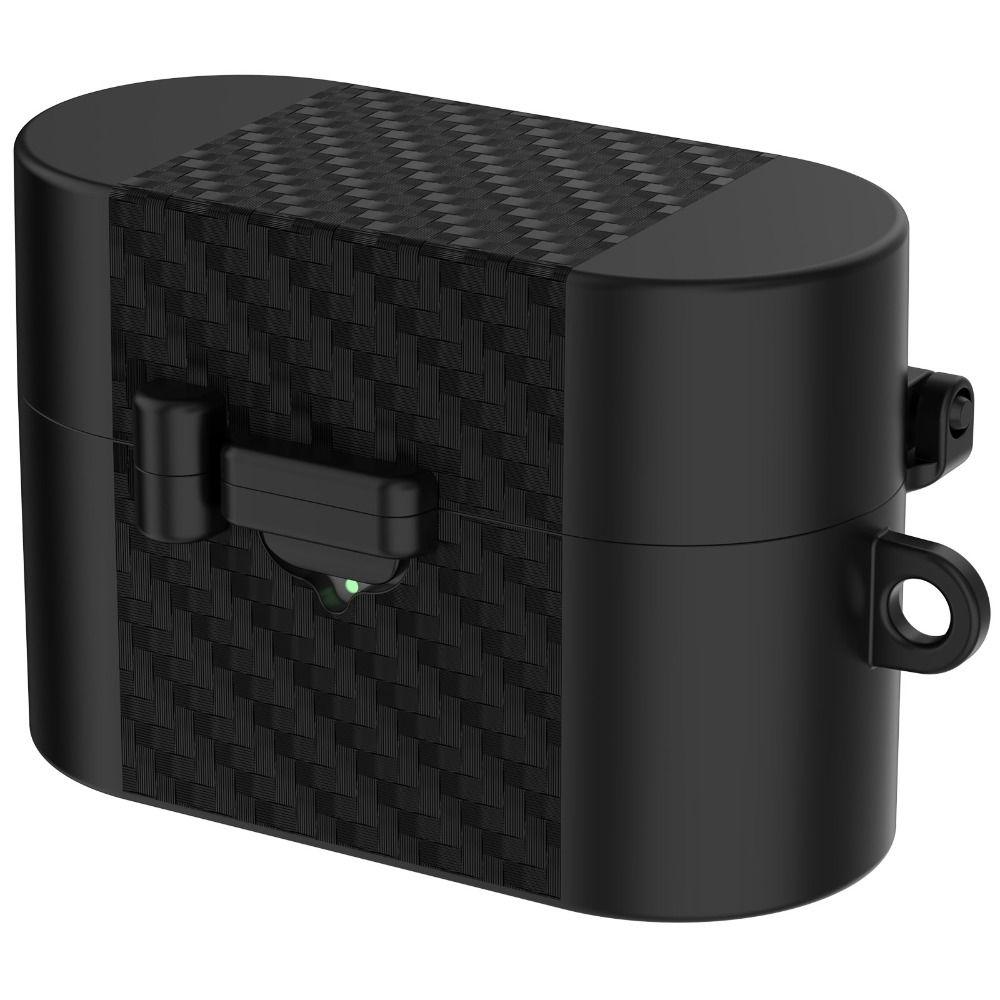 Carbon Fiber Texture Earbuds Cover Magnetic Buckle Charging Case Protector for Sony WF-1000XM6