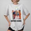 Унисекс Женская Футболка с Графическим Принтом Spice Girls Поп-Группа Тур Чистый Хлопок Футболки Одежда