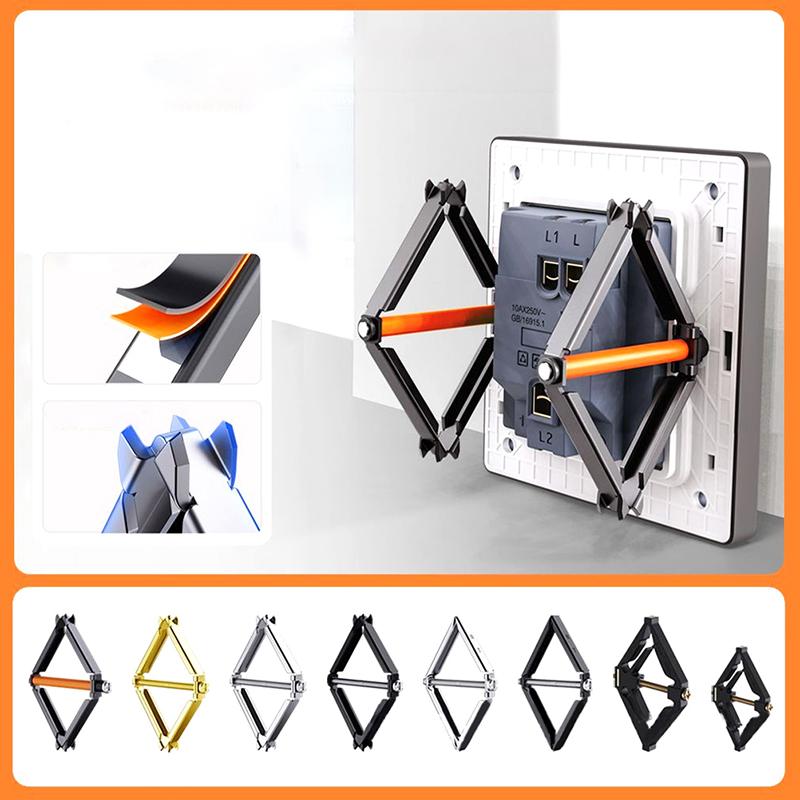 2 шт., железная/нейлоновая настенная розетка, устройство для ремонта нижней коробки, тип 86/118, настенный переключатель, нижняя коробка, фиксированный опорный стержень, электрические аксессуары