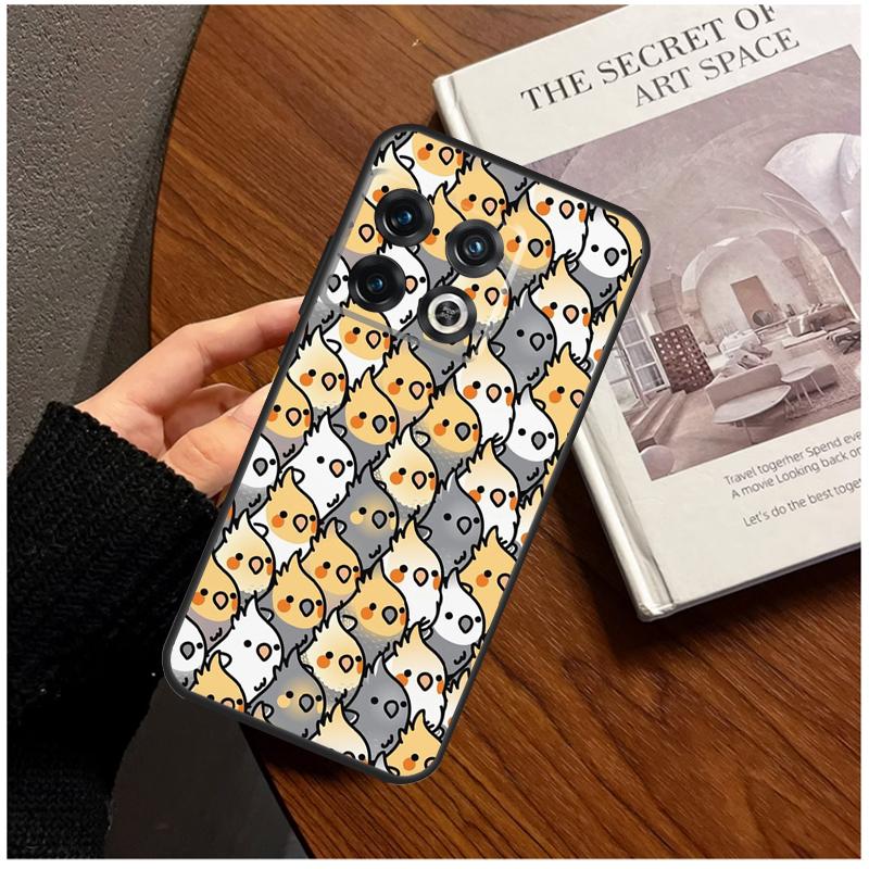 Cartoon Cockatiel Collage Case For OnePlus 13T 13R 12R 10R 15 13 12 11 8T 10T Nord CE 4 3 2 Lite N20 N30 Nord 5 Cover