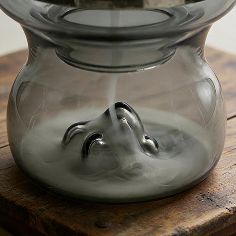 Glass Incense Burner Mountain Incense Holder for Coil Incense and Cone Incense with Glass Ash Catcher for Meditation Yoga Spa 7