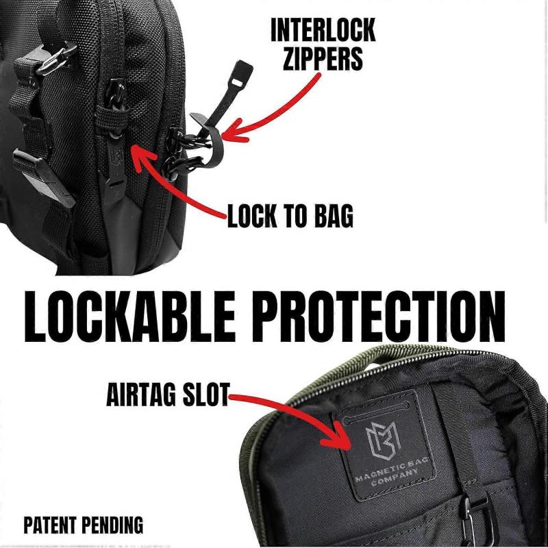 Зеленая нагрудная сумка кроссбоди для мужчин и женщин, черная магнитная спортивная сумка для путешествий, работы, спорта, водонепроницаемый материал