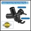 Engine Radiator Filler Neck with Fully Sealed Cap Replacement for Hyundai Elantra 11-16 for Kia Forte 14-18, No.25329-3X600/25330-1P000 Plastic Black