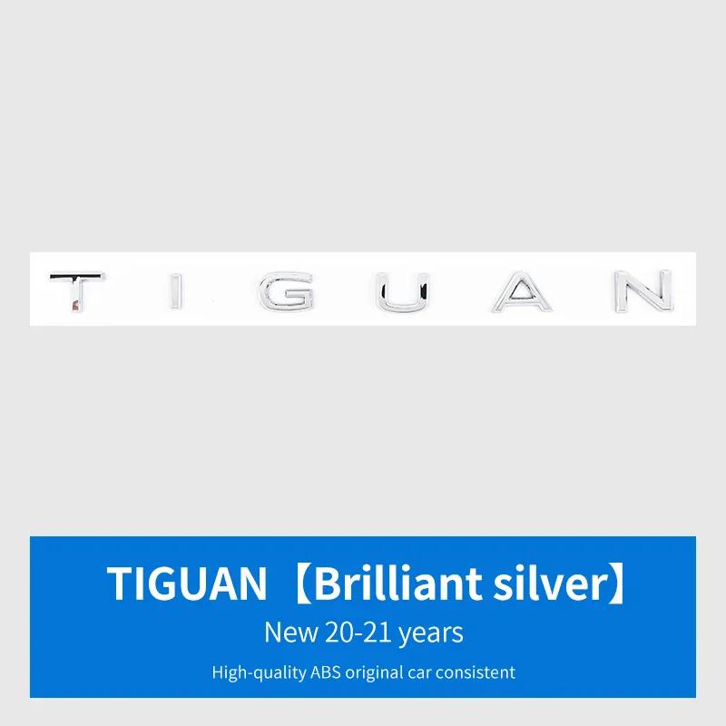 BHMTQ1 ABS Car letter Sticker For VW Volkswagen TIGUAN TOUAREG SAGITAR Logo 2016-2024 Decorative Rear Trunk Emblem Badge Sticker