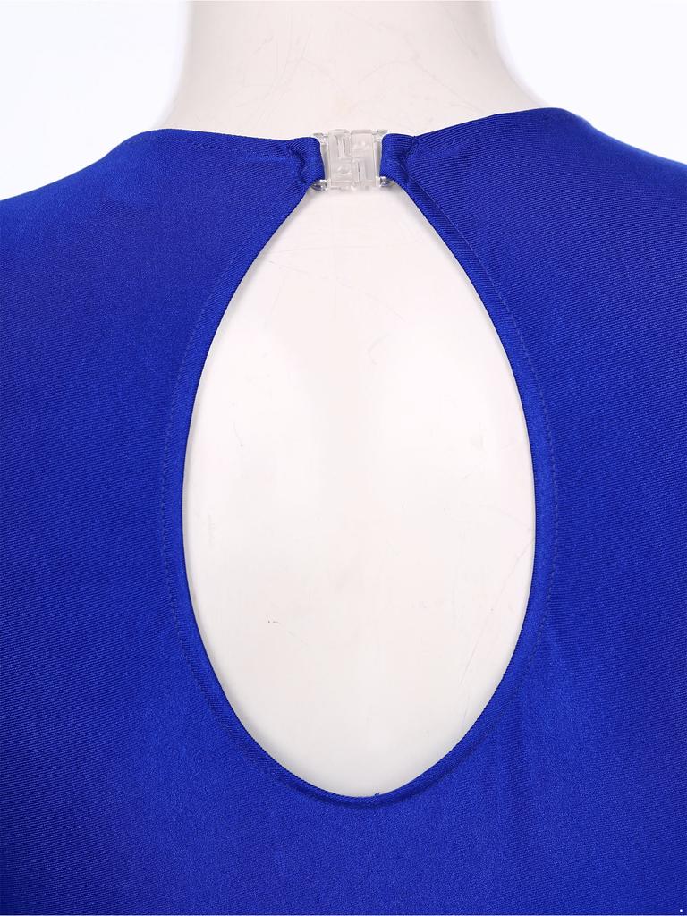 Womens Dance Jumpsuit Sheer Mesh Inserts Long Sleeve Style Keyhole Back Detail Sparkling Rhinestones Bodysuit