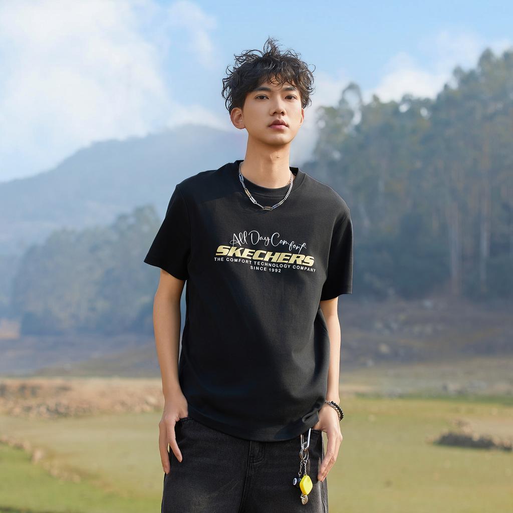 Skechers Elegant Diamond Collection T Shirt Unisex Pitch Black L225U163-002K