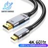 4K USB C To HDMI-compatible Cable 30Hz 60Hz Type C To HDMI-compatible Adapter Thunderbolt 3 Cord for Laptop Tablet iPhone 16 Pro