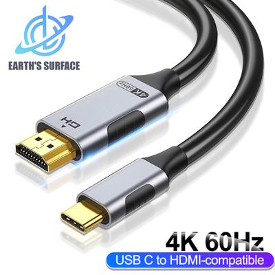 Кабель USB C на HDMI-совместимый 4K 30 Гц 60 Гц Адаптер Type C на HDMI-совместимый Кабель Thunderbolt 3 для ноутбука, планшета, iPhone 16 Pro