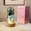 Eternal flower glass cover luminous rose dried flower transparent dust cover desktop music small ornament Valentine's Day gift