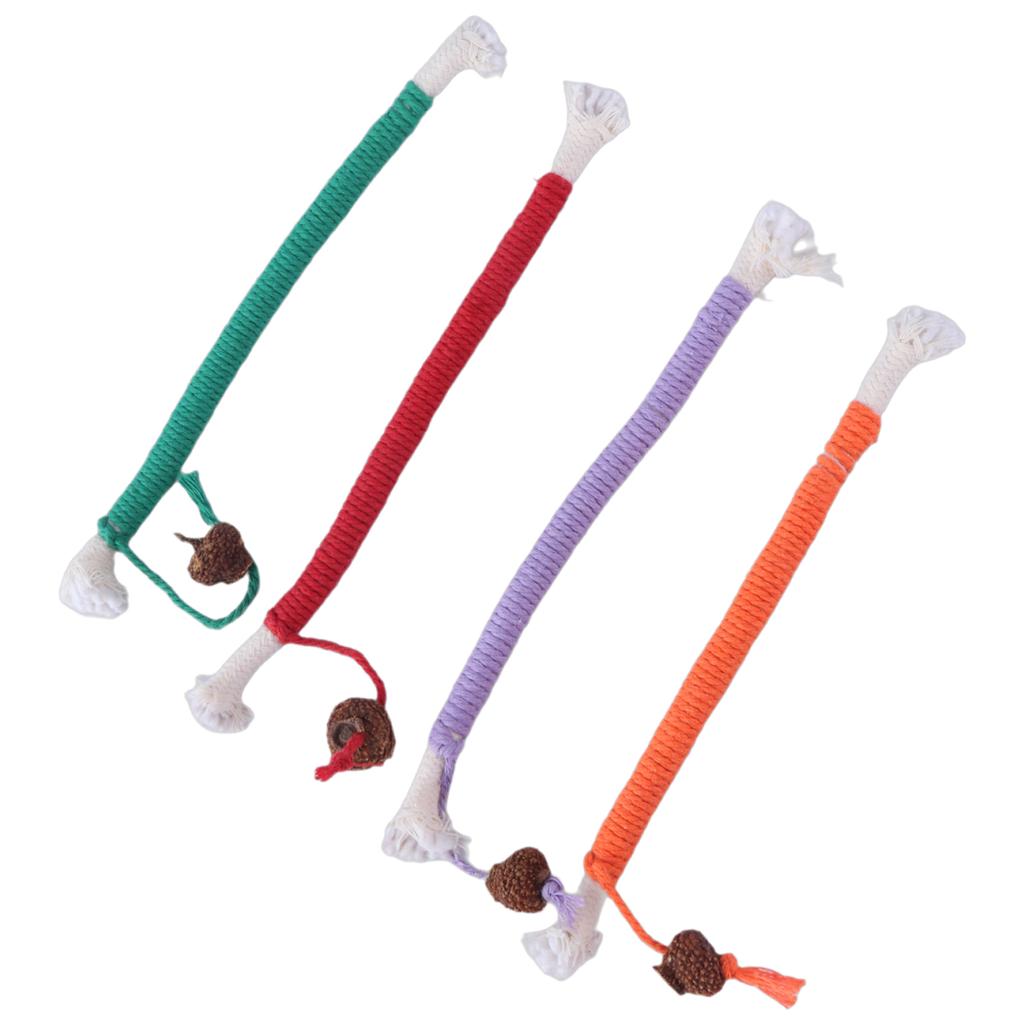 Кошки Собаки Игрушка из хлопковой веревки для агрессивного жевания Игрушка-прорезыватель для обучения чистке зубов Скрежетание зубами Интерактивная игрушка