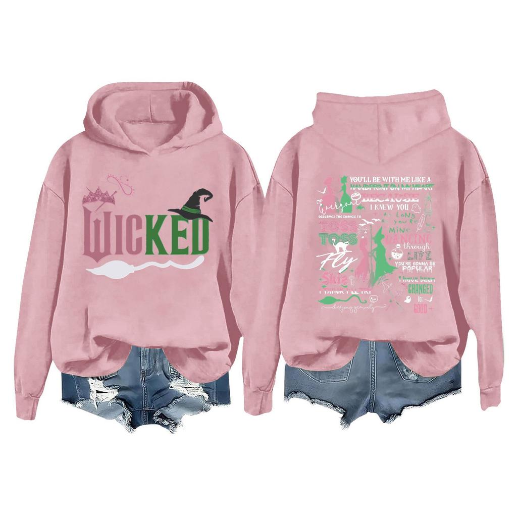 Женская повседневная толстовка с длинным рукавом и принтом Bad Witch