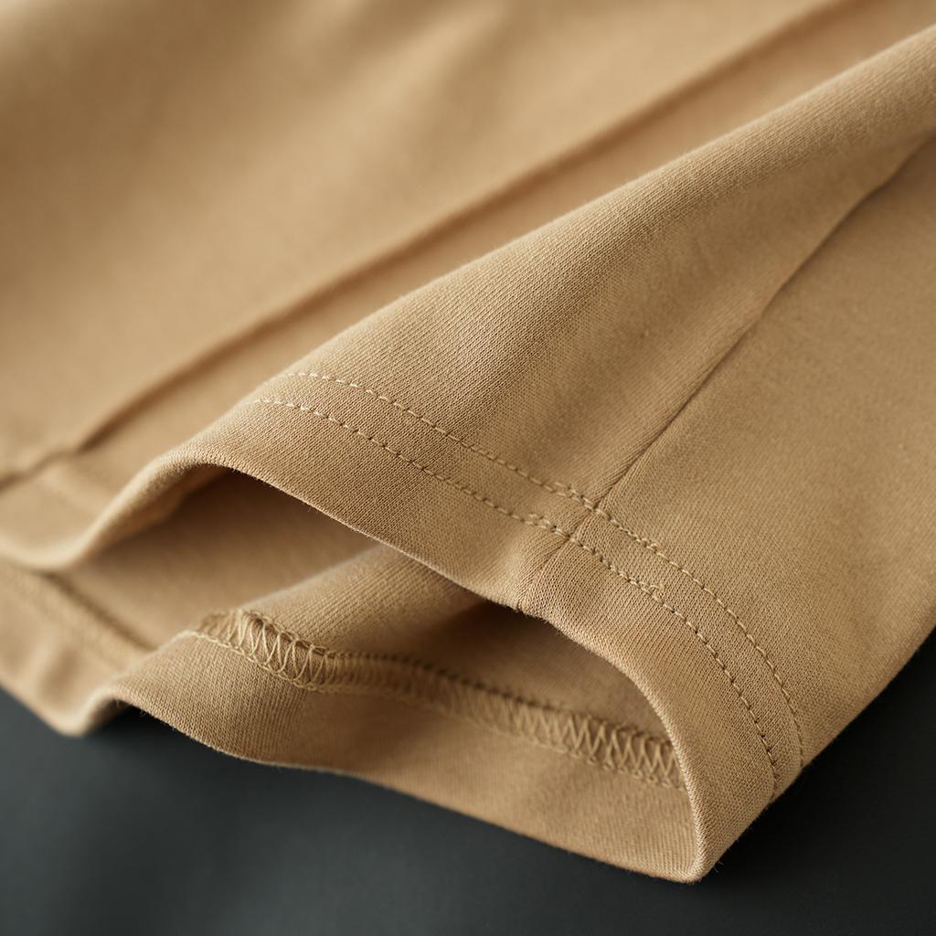 Summer Women's Round Neck Short-sleeved Three-dimensional Lines Design Sense of High Elastic Thread Cotton T-shirt