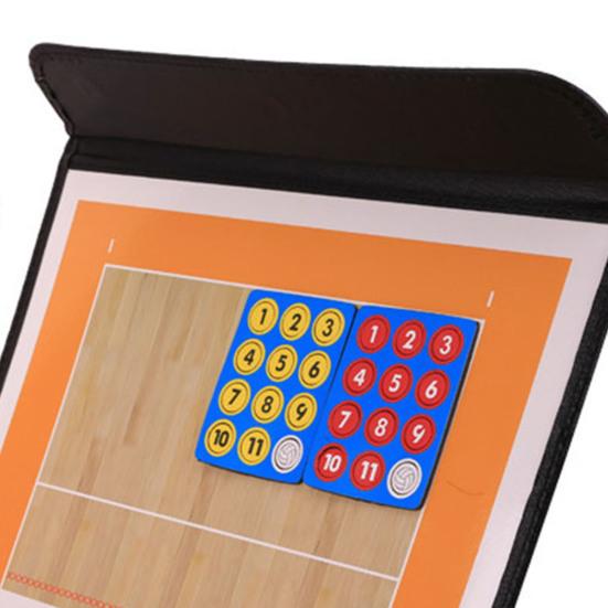 Foldable Volleyball Clipboard Coaching Board with Pen Lightweight Portable Volleyball Dry Erase Board Teaching Board Tool