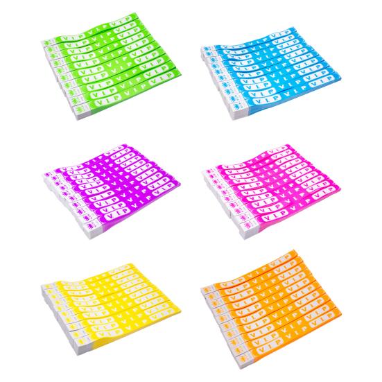 100 шт. VIP одноразовые браслеты на запястье водонепроницаемые флуоресцентные браслеты самоклеящиеся ID браслеты для мероприятий фестивалей баров концертов